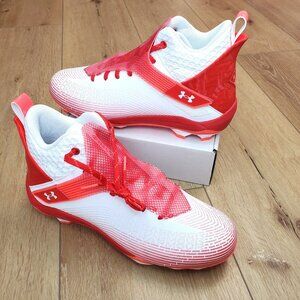 Under Armour UA Mens Size 12 Highlight Hammer MC Football Cleats Red 3025085-100